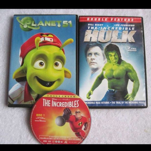 Planet 51 The Incredible Hulk Bill Bixby Returns Trial of Double Feature Bundle - Picture 1 of 11